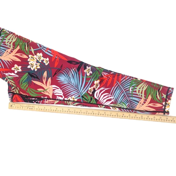 MinkPink Move Tropical Leggings Womens Large Pink Stretch - Picture 8 of 10